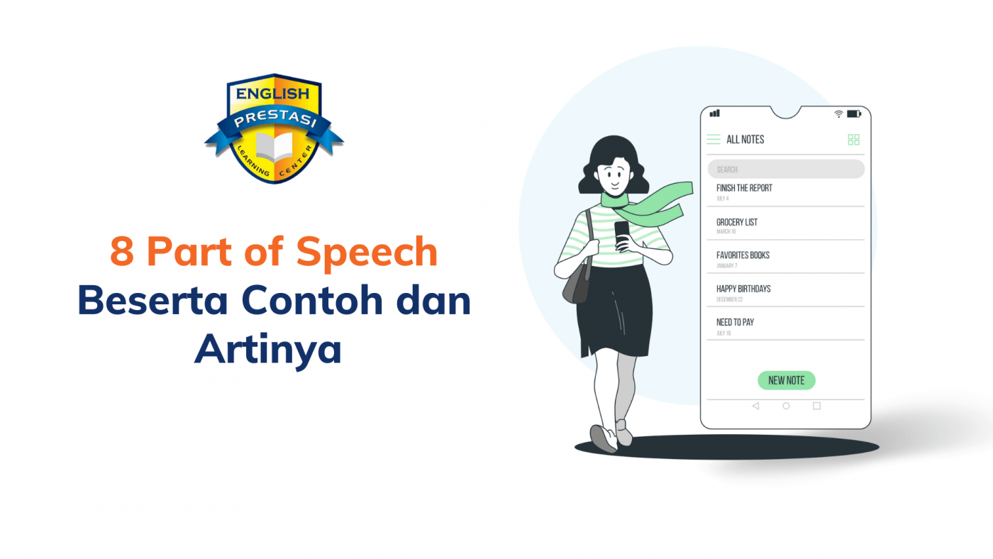 8 Part of Speech Beserta Contoh dan Artinya 
