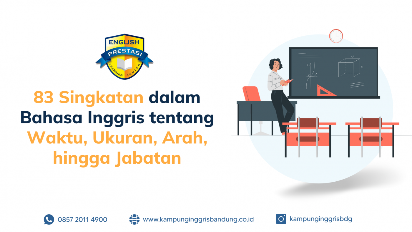 83 Singkatan dalam Bahasa Inggris tentang Waktu, Ukuran, Arah, hingga Jabatan